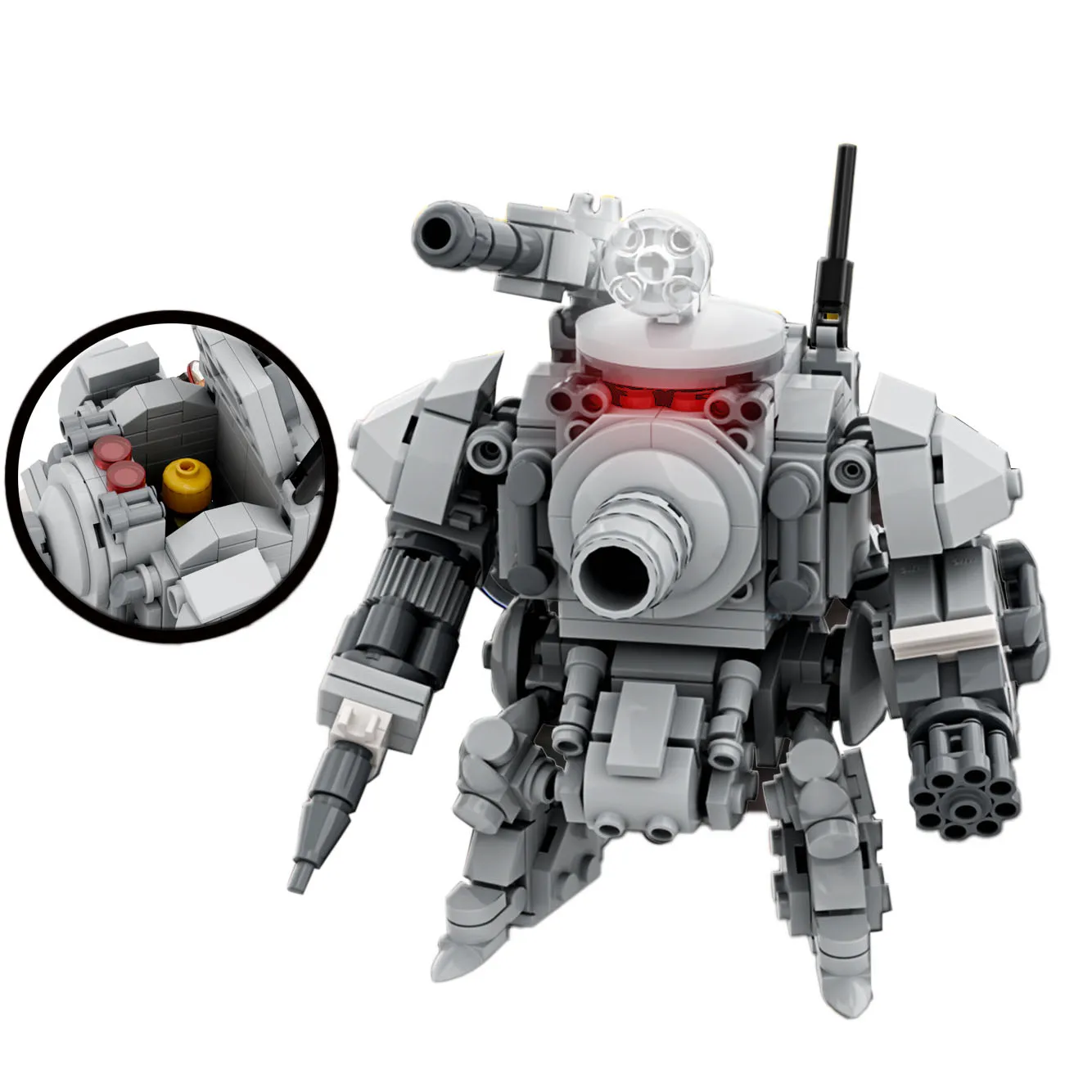 

328Pcs MOC Mecha Series Two-legged Chariot Mecha Model DIY Soldier Building Kit block assembly educations toys for kids gifts