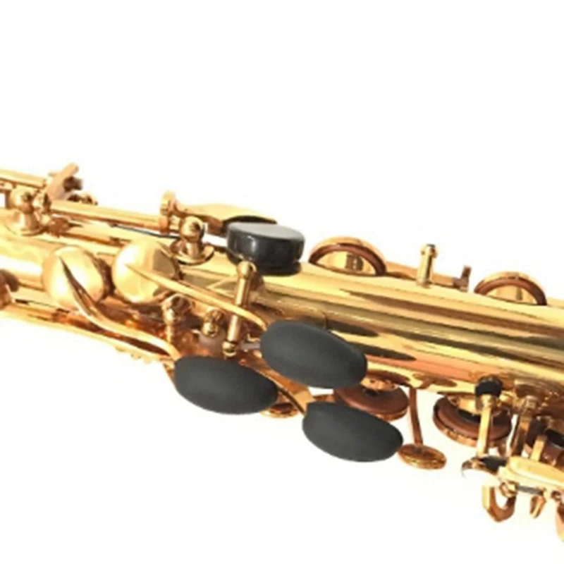 

4 Pcs Saxophone Accessories: 3 Pcs Side Key Pad Palm Key Pad & 1 Pcs Bakelite Mouthpiece Clamp Reed Clip