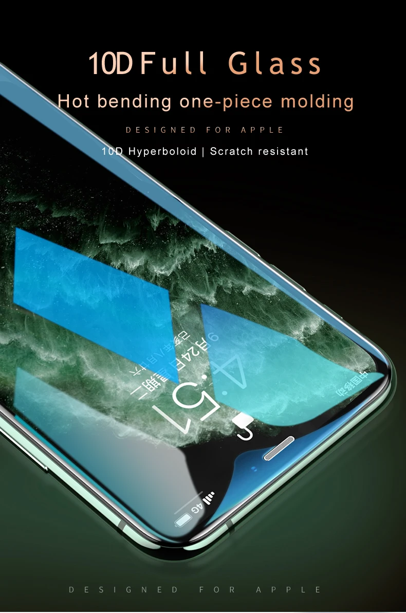 10D Полное стекло Защитная пленка для экрана для iphone 11 pro Max 6,5 5,8 горячее изогнутое Закаленное стекло протектор экрана для iphone 11 6,1