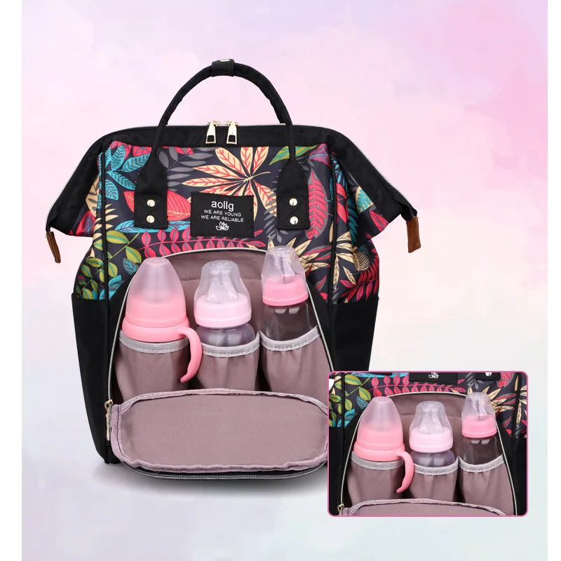 Maple leaf baby cart bag mum diaper backpack multi-function mommy handbag Maternity nappy Travel Baby Care wetbag | Мать и ребенок