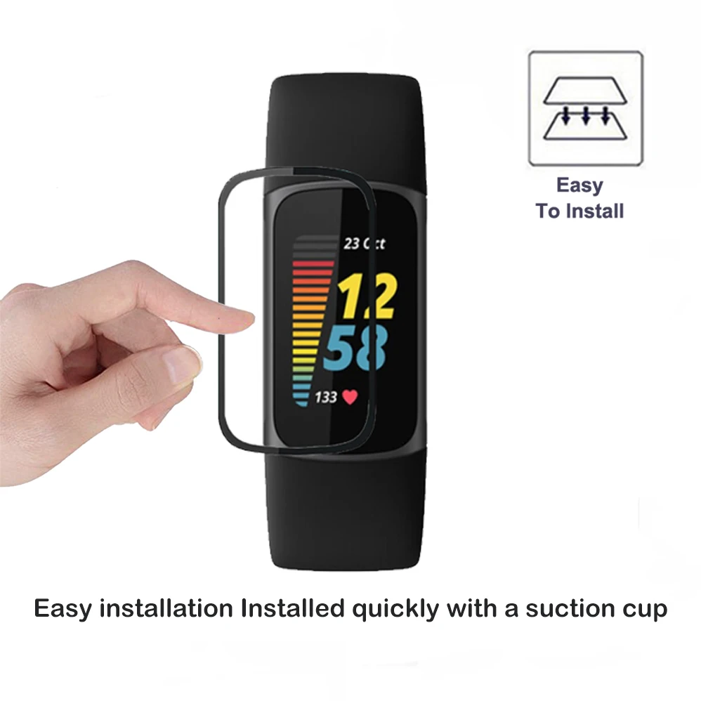 2 шт. 3D Лидер продаж гибкая полноэкранная пленка для часов Fitbit Charge 5 Charge5 PMMA