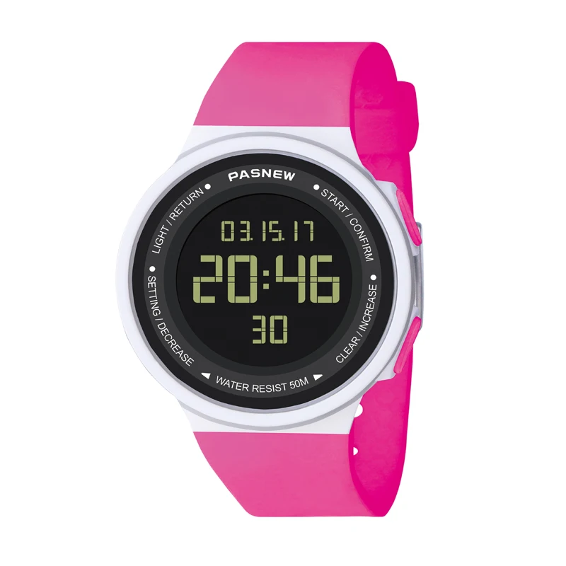 2018 PASNEW новейшие водонепроницаемые спортивные цифровые часы для женщин PSE-446 |