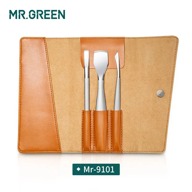 MR. GREEN педикюрный набор машинка для стрижки ногтей подарочный набор из нержавеющей стали профессиональные кусачки для маникюра с кожей набор для маникюра с чехлом набор для ногтей - Цвет: Mr-9101
