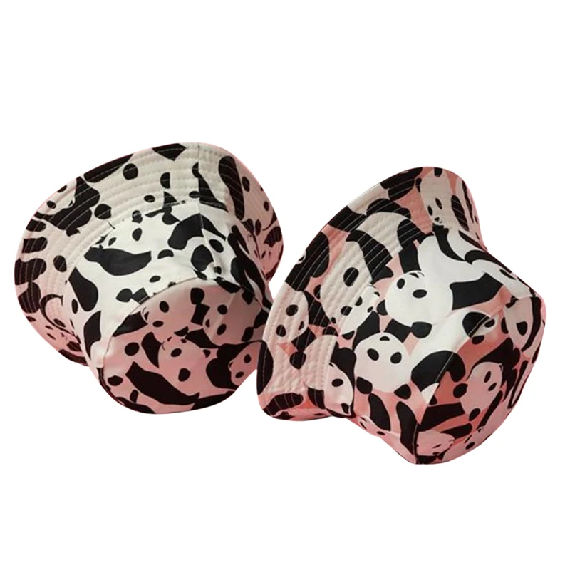 Симпатичная Панама с пандой складная летняя уличная Кепка Бобом в стиле хип-хоп