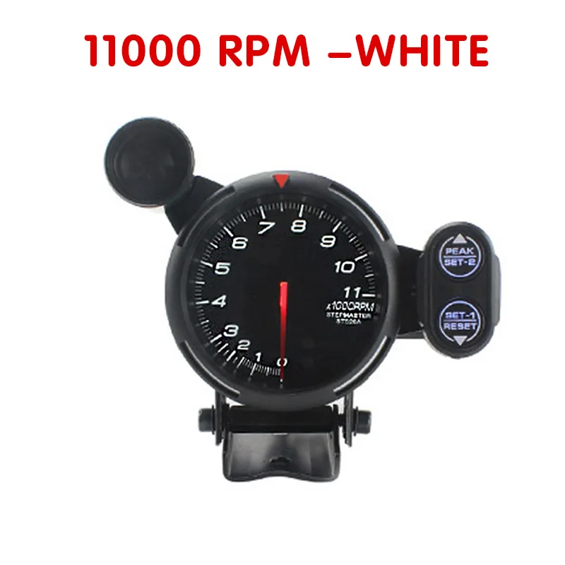 11000RPM-white Новая обновленная версия 9000 об/мин 11000 об/мин 80 мм светодиодный Тахометр гоночный автомобиль переоборудованный инструмент тахометр с сигнальной лампой - Цвет: 11000RPM-white