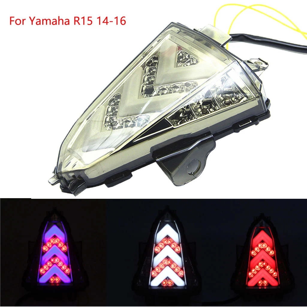 

Motorcycle LED Taillight Turn Signal Lamp for YAMAHA YZF R15 2014-2016