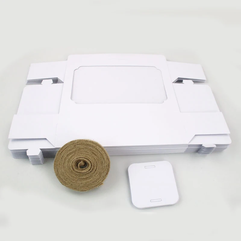 Коробка для конфет из крафтовой бумаги 12 шт. Подарочная коробка ПВХ с прозрачным