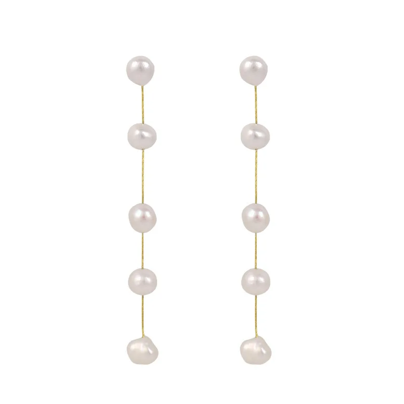 

2020 New Earrings Long Pearl Earrings Earrings Female Chain Ear Line Temperament Earrings Trendy Personality Earrings Women