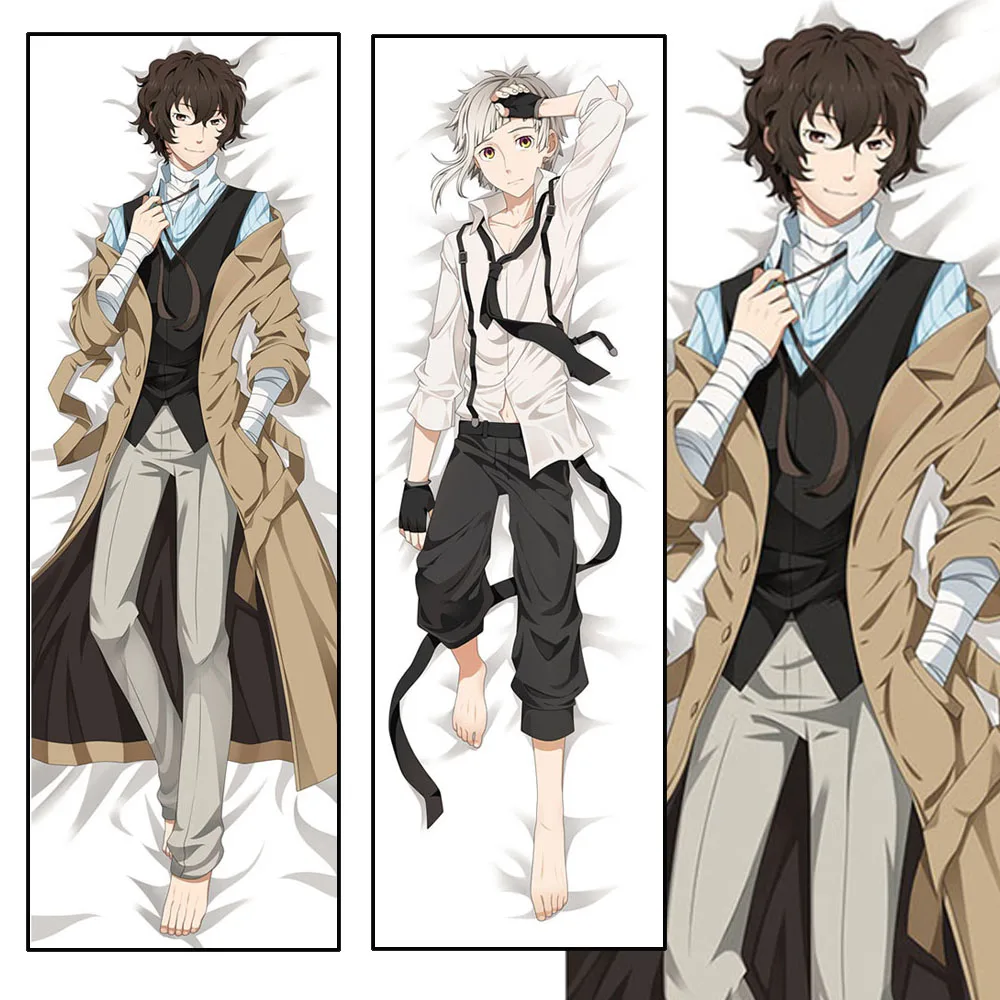 Аниме Банго бродячие собаки дакимакура накажима атсуши дазай Осаму обнимающая