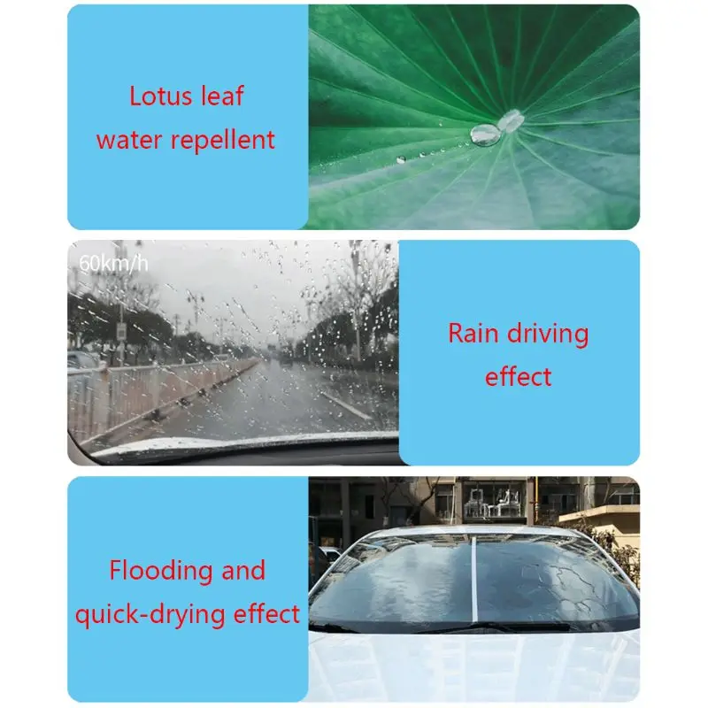  100ml Car Windshield Glass Coating Agent Hydrophobic Rain Mark Oil Film Remover |