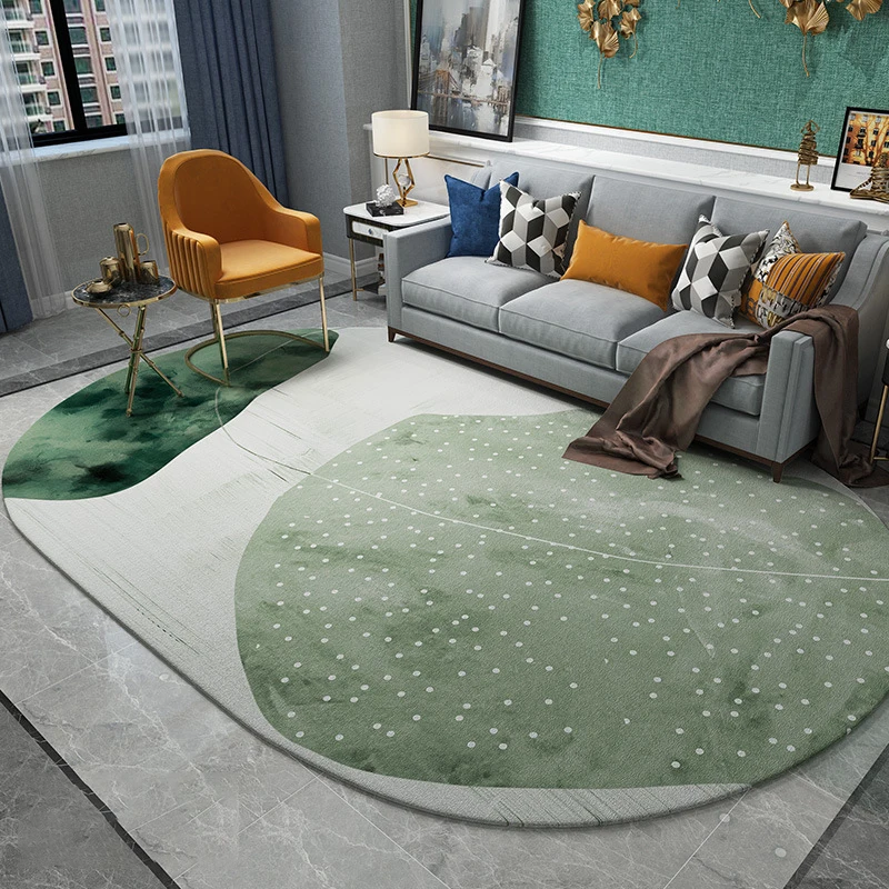 

Europe Luxury Oval Carpet for Living Room Big Size Bedroom Kitchen Dining Table Geometric Round Rug Non-slip Bathroom Mat tapete