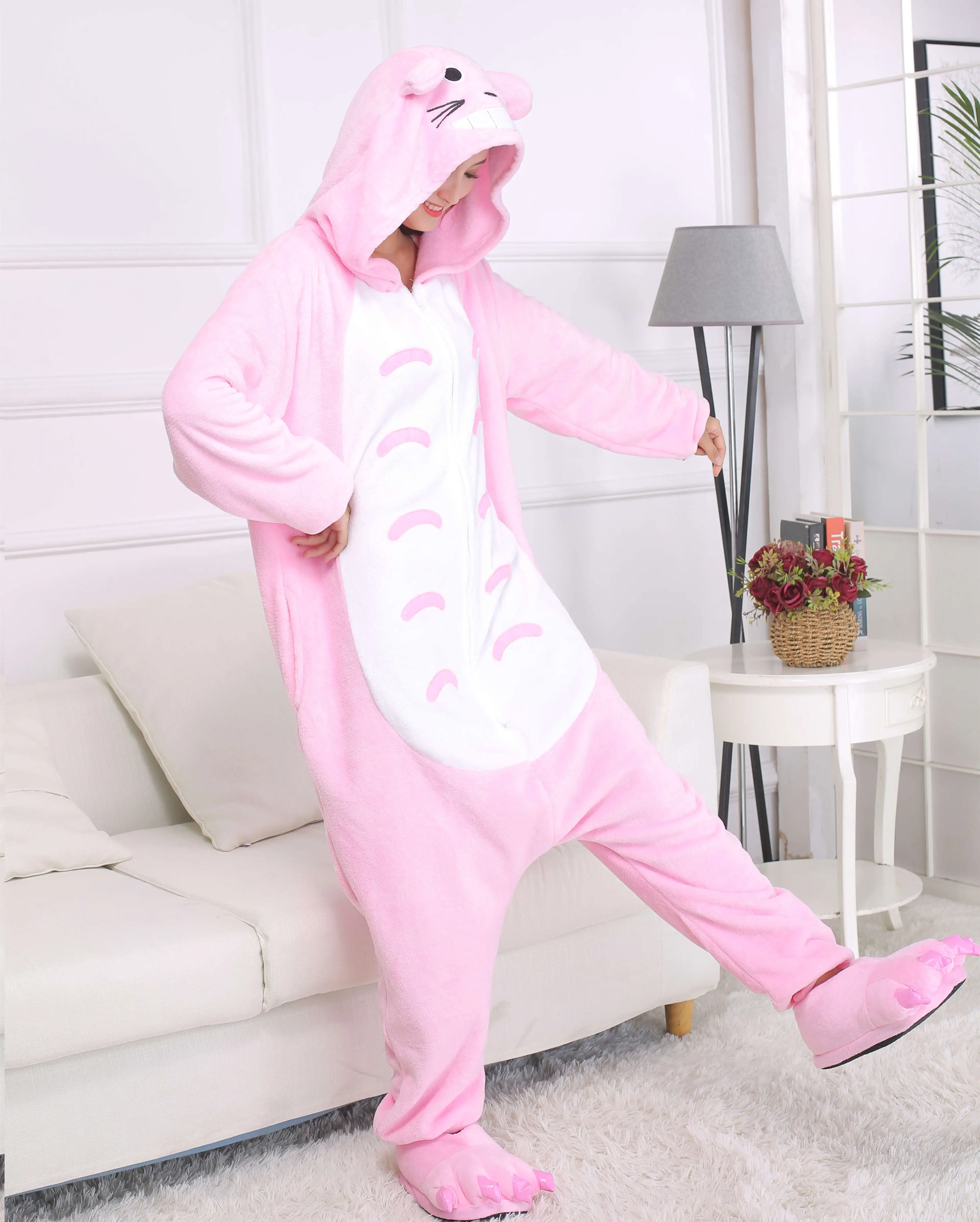 комбинезон пижама мужской Пижама кигуруми Тоторо с животными для взрослых боди