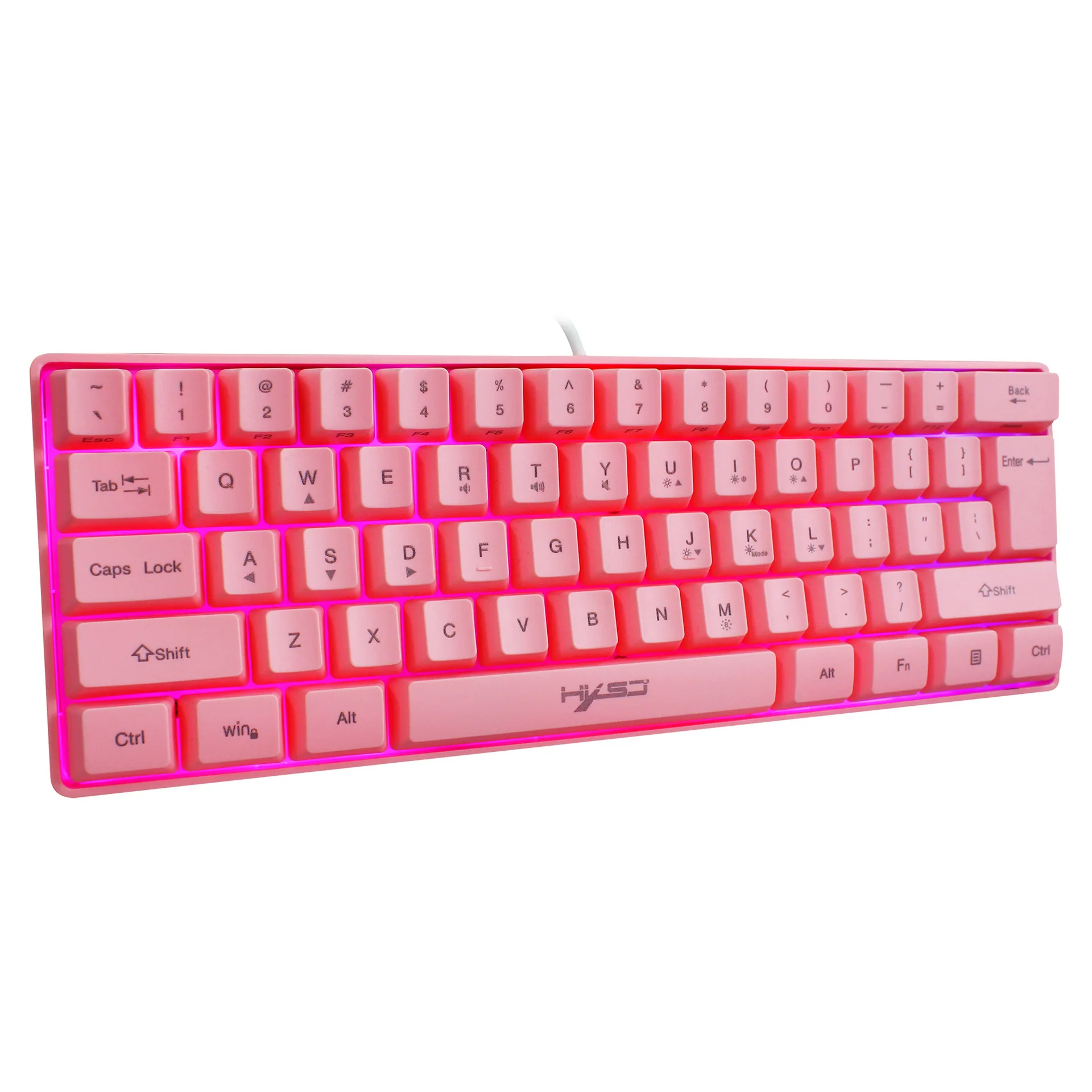 

Игровая клавиатура HXSJ V700, 61 клавиша, Подсветка USB RGB, для PUBG Home
