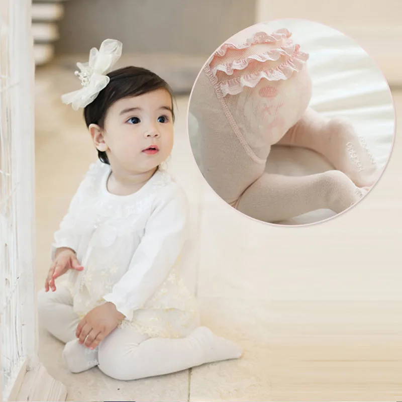 

Girls Sweet Lace Cotton Non-slip Pantyhose