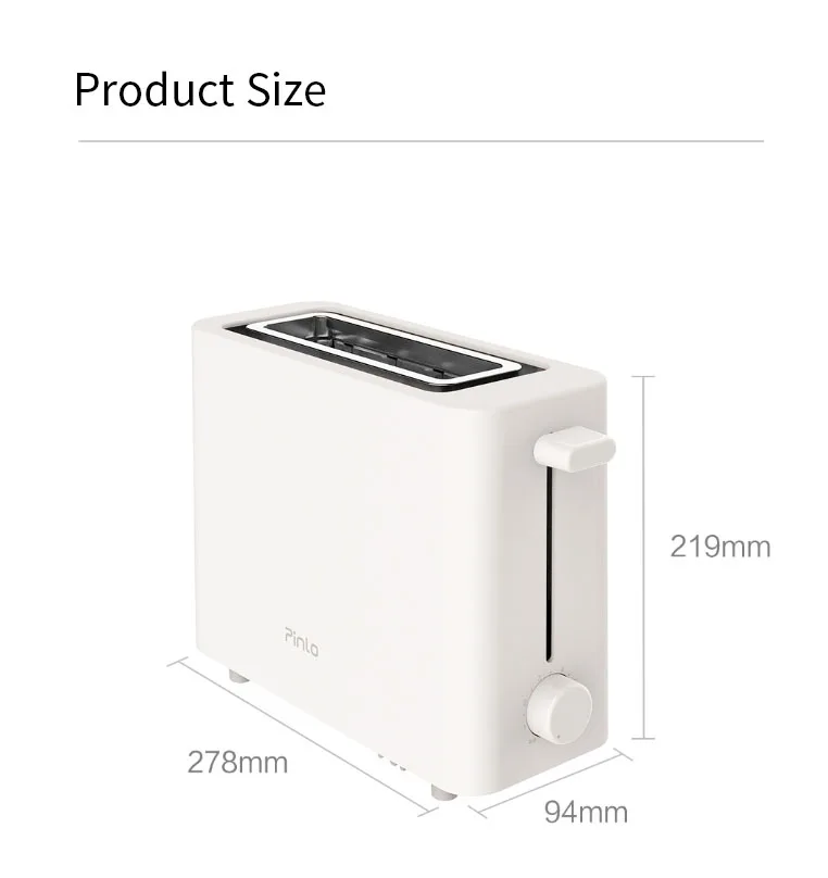 Xiaomi Pinlo PL-T050W1H тостер 500 Вт Электрический автоматический быстрый нагрев машина для хлеба Мини Многофункциональный тостер для хлеба