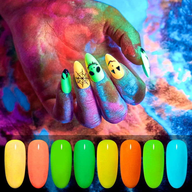 Флуоресцентный порошок для ногтей Неон фосфор красочный Нейл-арт блеск пигмент