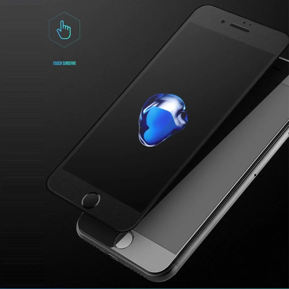 AMORUS Защитное стекло/плёнка (переднее) 3D 0.3мм для iPhone 7 Plus/8 Plus - черный купить по
