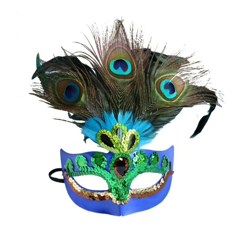 Для маскарада карнавала маска в виде перьев павлина маски на Хэллоуин