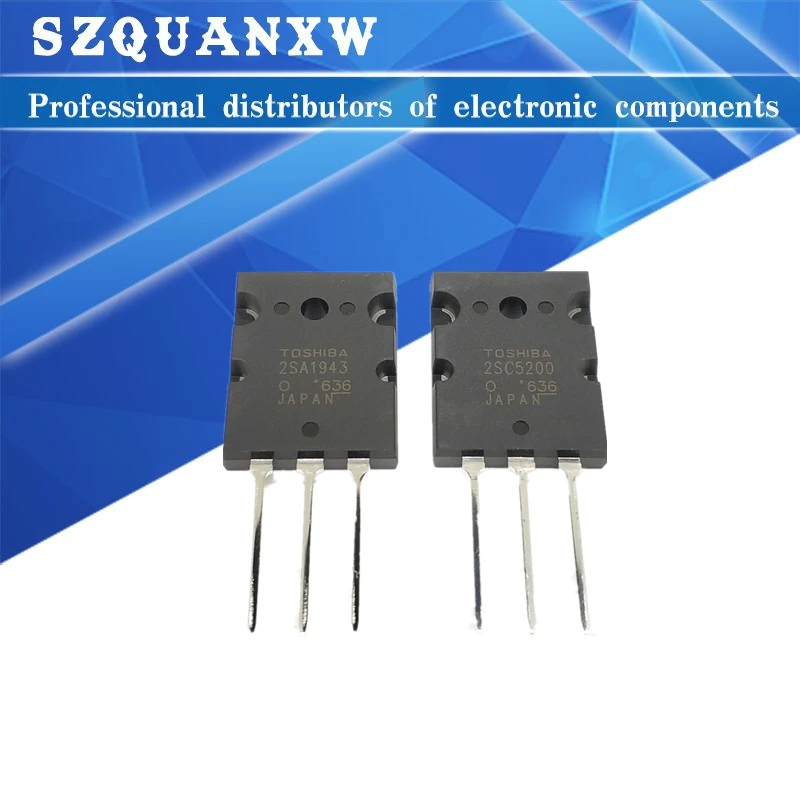 

6PCS 2SA1943 TO-3P 2SC5200 TO-3PL=3pair ( 3PCS C5200 + 3PCS A1943 )