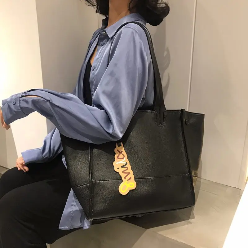 

Large Capacity Handbag Minimalist Travel Ladies Casual Shopping Shoulder Tote Handbag White Soft Bolsos Mujer Bag Women DE50ST