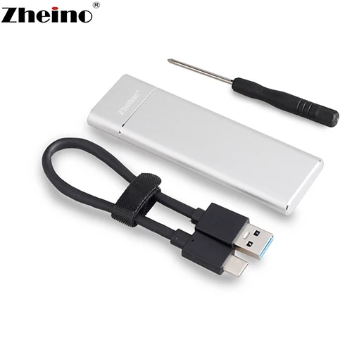 Zheino USB 3,1 для M.2 SSD портативный жесткий диск с OTG для M.2 SATA 2242/2260/2280 - Цвет: M2AC-S