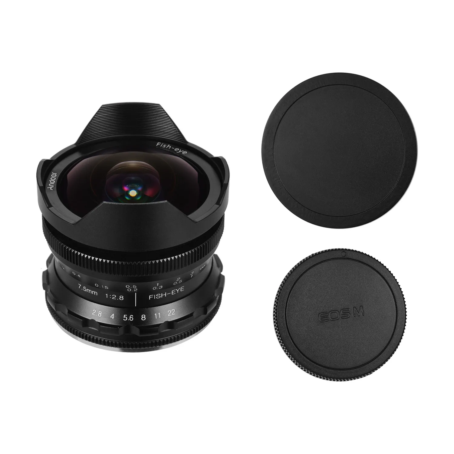 Andoer 7.5mm F2.8 Manual Focus Fisheye Lens 180° Ultra Wide Angle Large Aperture for Sony APS-C Frame ILDC Camera A6300 A6000 |