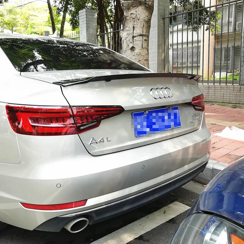 Для Audi A4 B9 R Style 2017 2018 2019 украшение автомобиля ABS пластик краска цвет задний спойлер