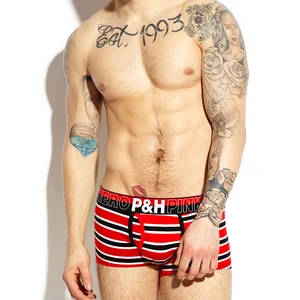 Круто! Pink Heroes высококачественное хлопковое Мужское нижнее белье, мужские боксеры, шорты, Классические Полосатые мужские трусы, модные сексуальные мужские боксеры