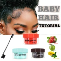 hair edge control cream gel baby hair super sleek max hold long lasting waterproof hair oil wax black girls hairstyle 80ml