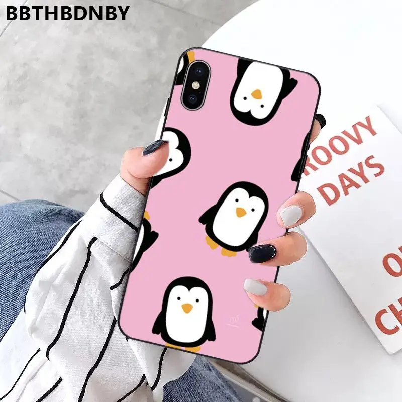 Чехол для телефона Пингвин мультфильм DIY печать рисунок чехол крышка оболочка