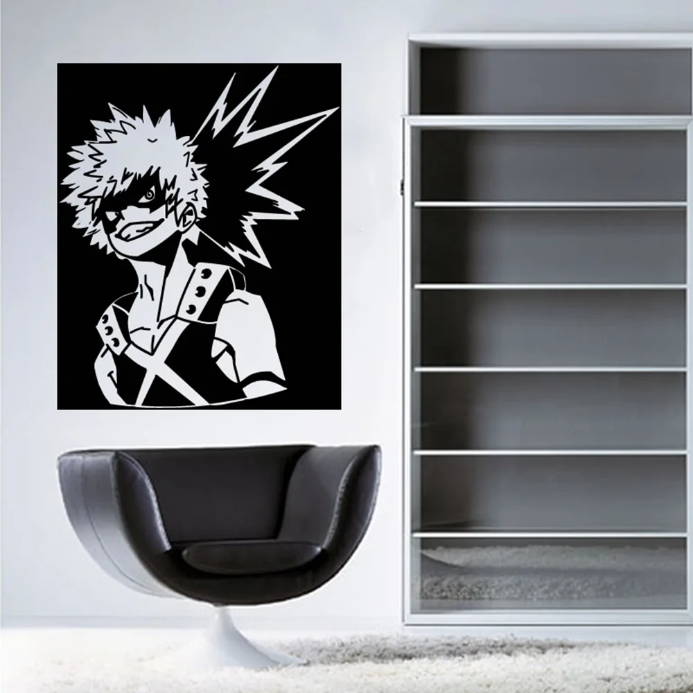 Забавные наклейки на стену из ПВХ Моя геройская Академия домашний декор для