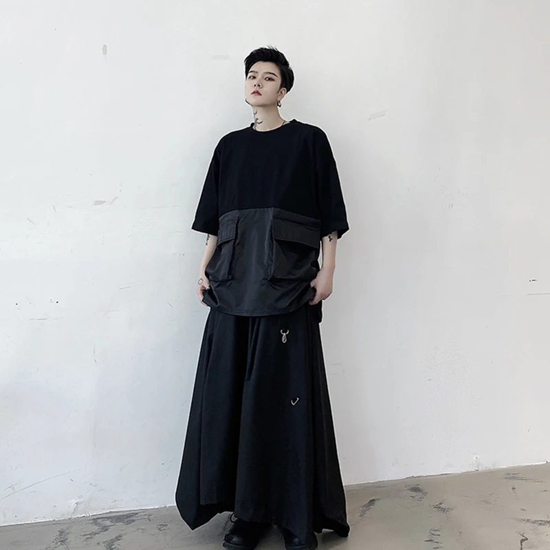 Летняя дизайнерская нишевая модная мужская футболка Yamamoto с короткими рукавами и