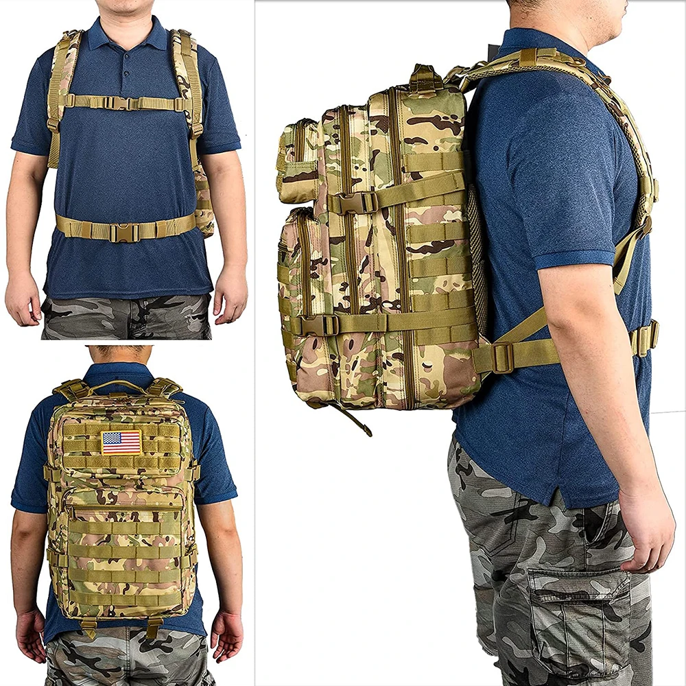50L military tactical backpack hunting camping bag travel army assault suitable for and hiking | Спорт и развлечения