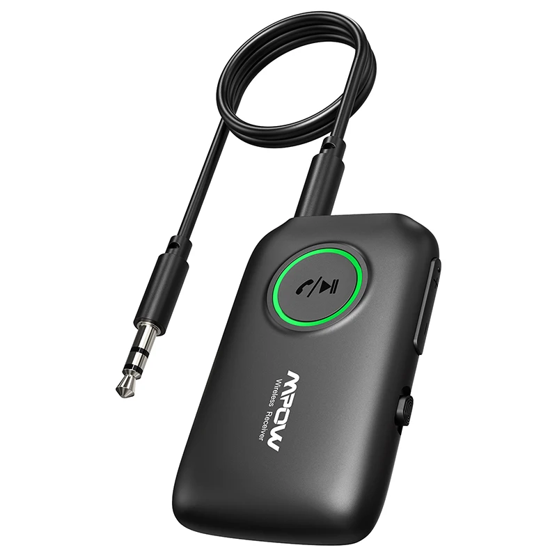 Black Mpow BH390 Bluetooth адаптер Bluetooth 5,0 приемник и передатчик 2 в 1 AptX HD аудио для ТВ автомобиля Aux Bluetooth динамик - Цвет: Black