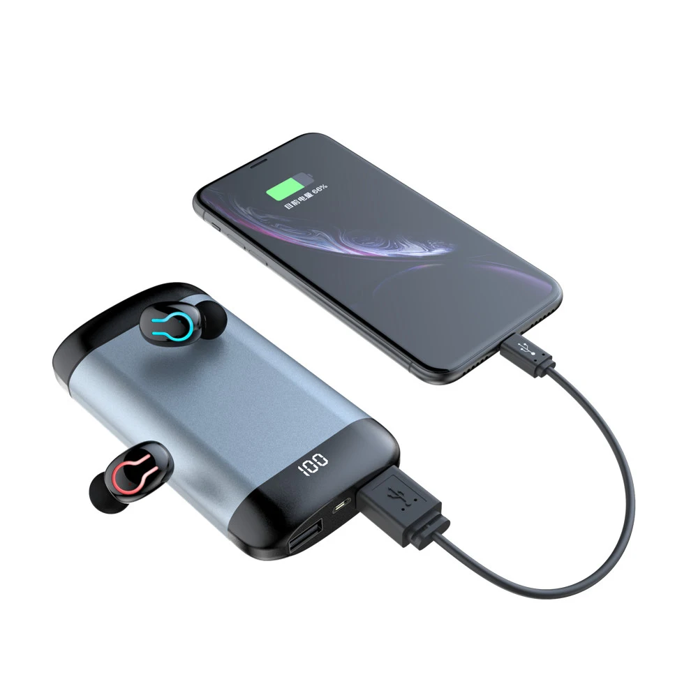 

DaoLxi Q66 TWS Wireless Bluetooth Earphone Earbuds Wireless Headphones Earphones with Microphone Power Bank draadloze oordopjes