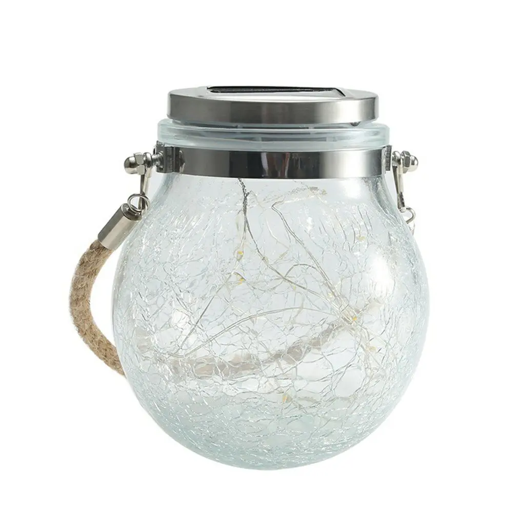 

Solar Cracked Hanging Light Ball Glass Jar Light Outdoor Garden Decoration Tree Light Copper Wire Light Led Christmas Light