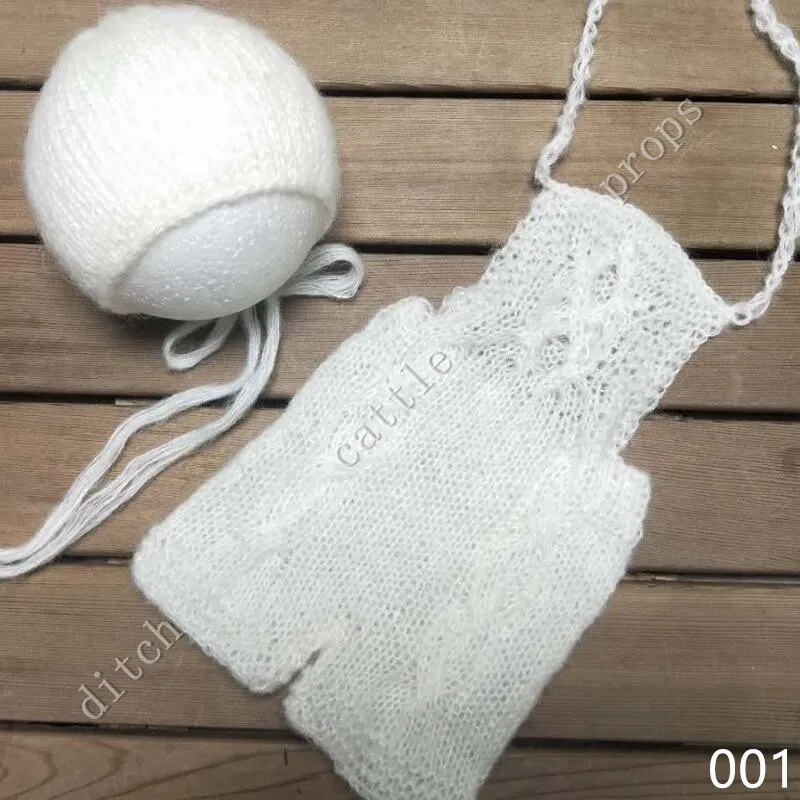 Accesorios de fotograf&iacute;a para reci&eacute;n nacido, pantalones de mohair + sombrero, ropa de fotograf&iacute;a-1