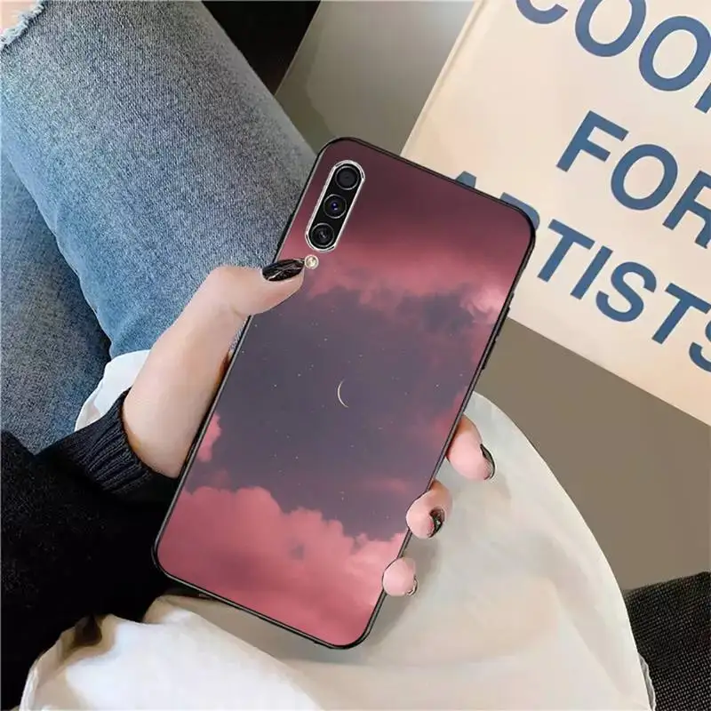 

Pink love clouds starry sky Phone Case For Samsung galaxy A S note 10 7 8 9 20 30 31 40 50 51 70 71 21 s ultra plus
