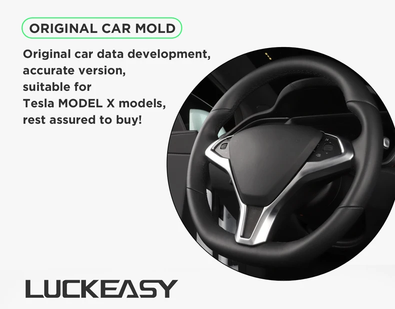 LUCKEASY Автомобильный руль декоративная заплатка для Tesla модель X/S- ABS рулевое колесо аксессуары декоративная рамка патч