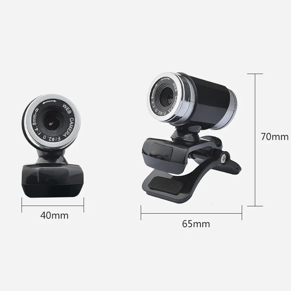 

HD Webcam Desktop Laptop Web Camera Built-in Microphone Rotatable 360 Degrees for LCD Screen Notebook @M23