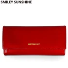 Большие женские кошельки из натуральной кожи, длинный Дамский кошелек на двойной молнии, клатч, дизайнерский кошелек, модные кошельки, красный кошелек