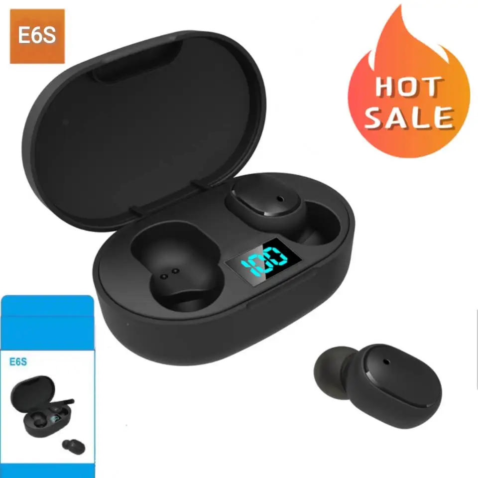 

Original E6S Wireless Bluetooth Earphones TWS earbuds Stereo Bass with Mic Handsfree Bluetooth 5.0 AI Control