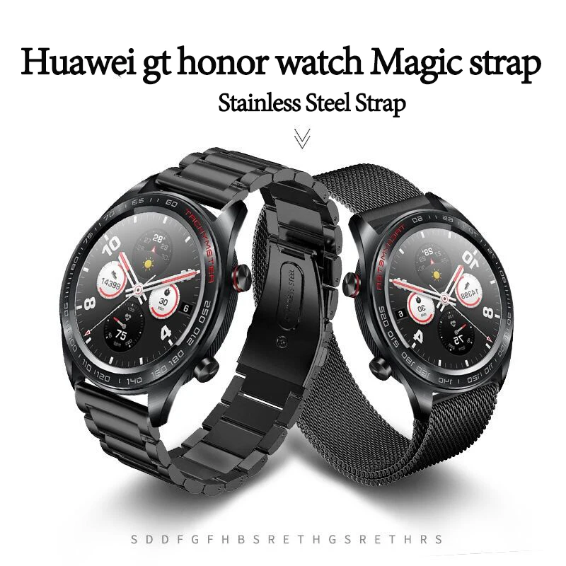 Ремешок из нержавеющей стали для huawei gt honor watch Magic спортивный браслет samsung galaxy 46 мм