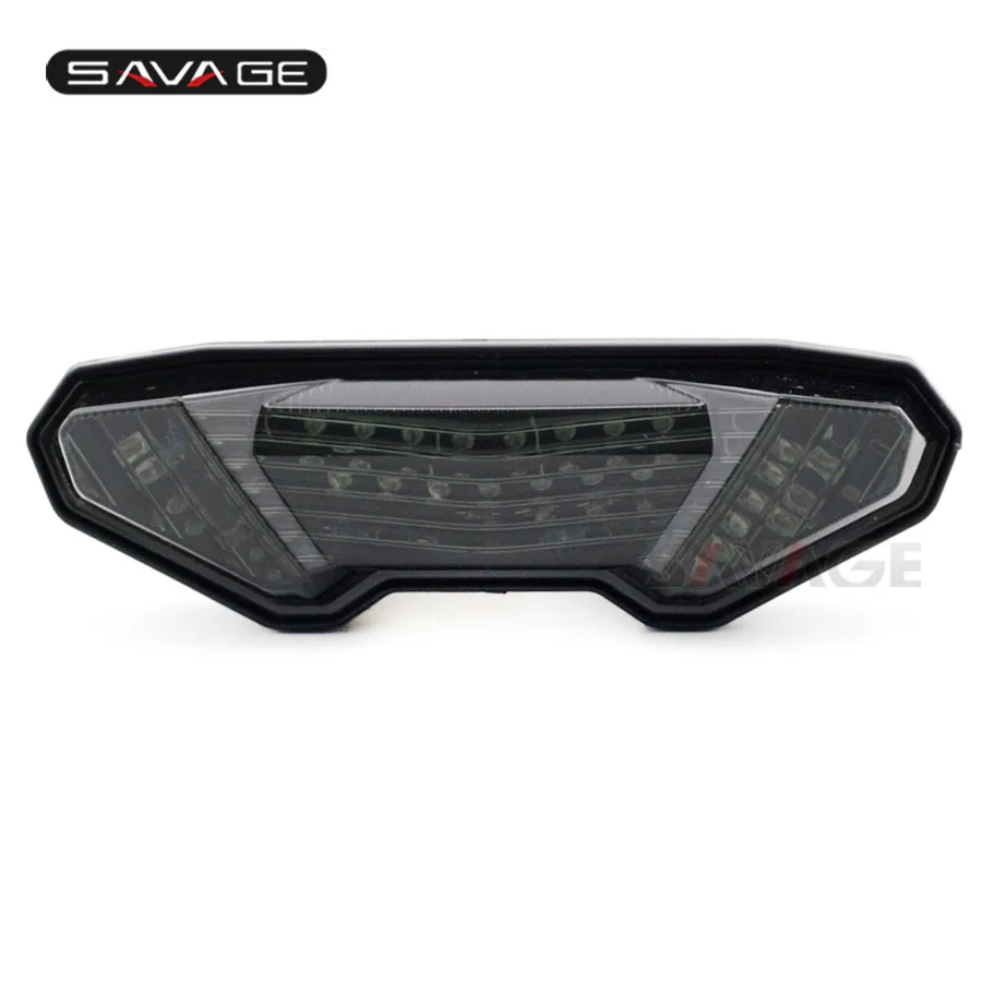 Светодиодный задний светильник, указатель поворота для YAMAHA MT-09 FZ-09 14-16, FJ-09 MT09 Tracer 900/GT MT10 FZ10 15-20, интегрированная мотоциклетная лампа - Цвет: Темно-серый