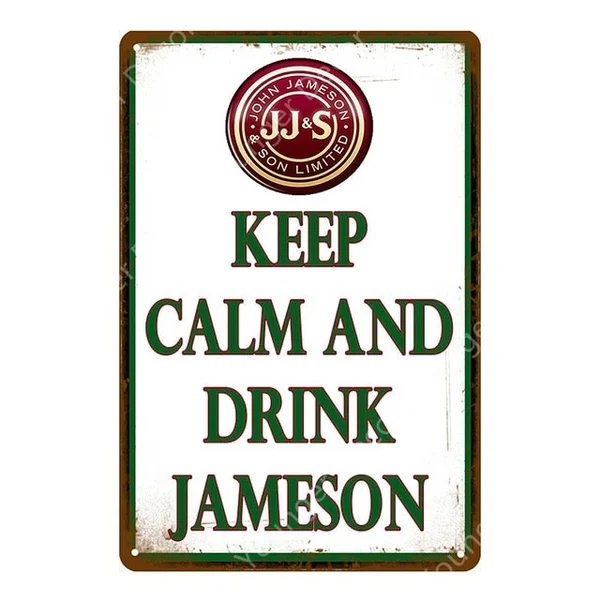 

Drink Large Beer Whiskey Metal Signs Vintage Wall Poster Sticker Party Decor For Pub Bar Mural Iron Plaque Painting YJ144