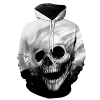 2020 new hot sale unisex sweatshirt 3d printing flame skull hoodie jacket men casual hoodie pullover sweatshirt jacket top