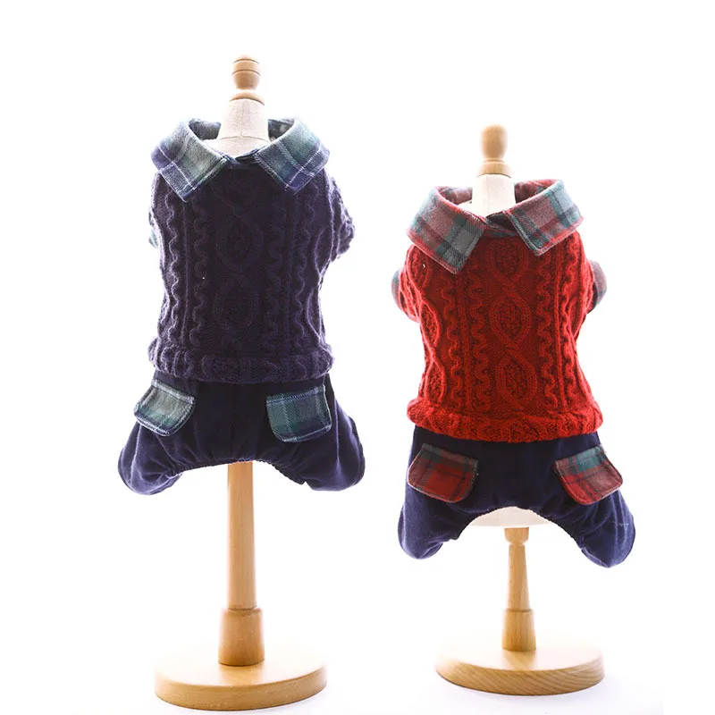 Новинка Осень-зима 2019 утолщенная теплая одежда для собак с четырьмя ножками