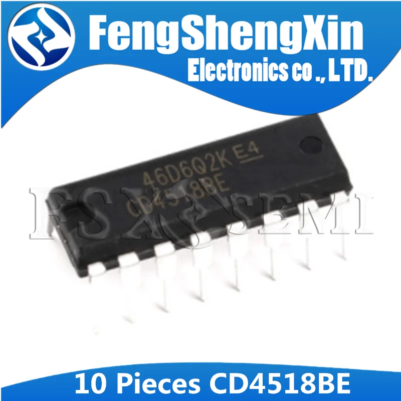 10 шт./лот CD4518BE DIP 16 CD4518 4518BE 4518 DIP16 CMOS Dual Up Counters IC|Интегральные схемы| |