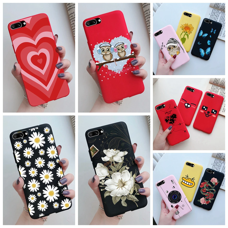 

Чехол для Huawei Honor 10, 5,84 дюйма, задняя крышка с милым сердечком, мягкие тонкие чехлы для Huawei Honor10, Honor 10, чехлы для телефонов, полный бампер