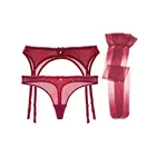 Сексуальный женский кружевной черныйбелый пояс с подтяжками, свадебные подвязки, ремни, стринги и чулки, 3 шт.лот